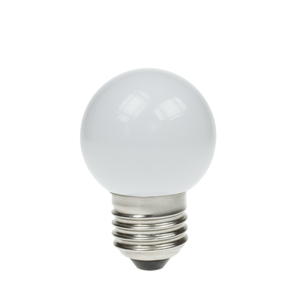 1.5W LED Polycarbonate Golf Ball Lamp, ES 3,000K White