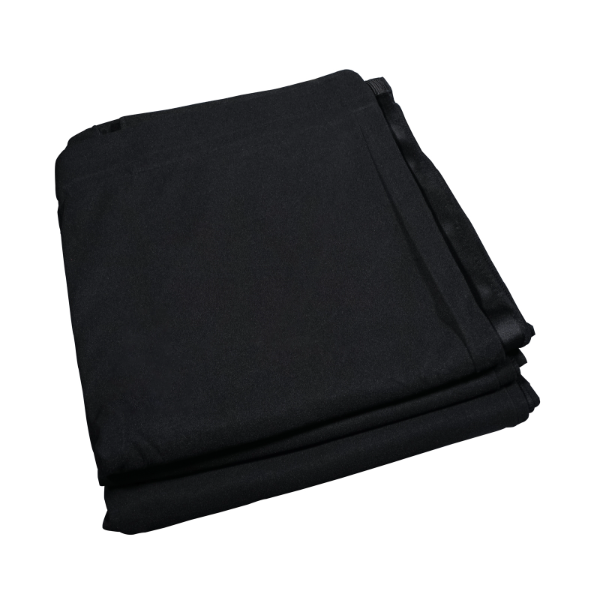 3m x 3m Black Wool Serge Drape Curtain