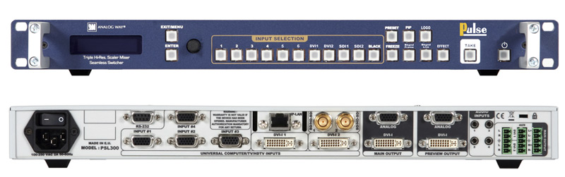 Analog Way Pulse 300 Switcher-Dual Hi-Res. Scaler mixer Seamless Switcher.