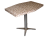 CAFE TABLE LOZENGE MOSAIC TOP & CHROME PED + SPLAYED LEGS, 83L X55W X 67CMH,